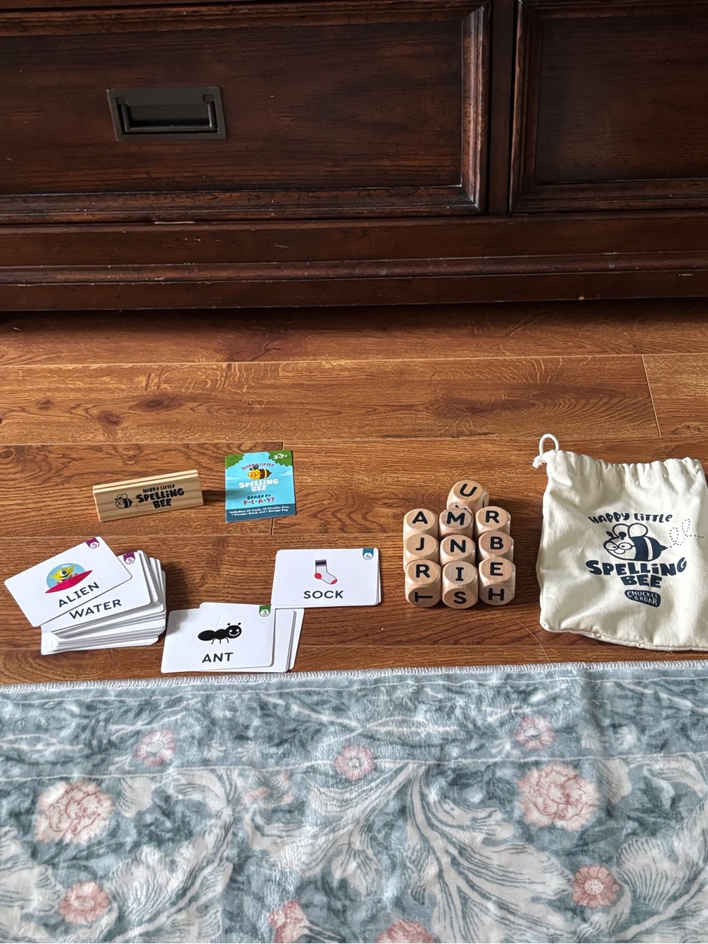 Happy Little Spelling Bee wood spelling game